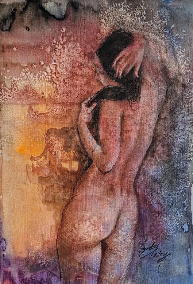 Braiding, painting by Mirela Patras