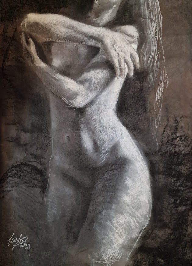 Embrace, painting by Mirela Patras