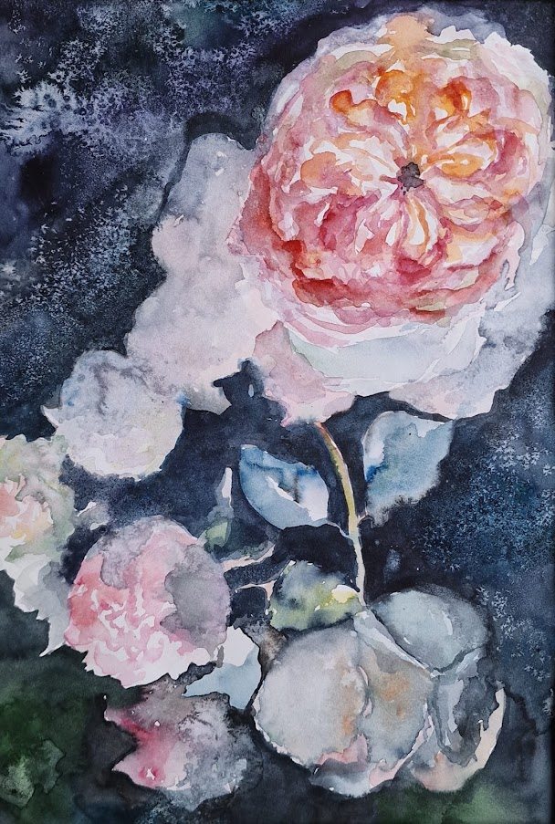 Identity petals 1, painting by Mirela Patras