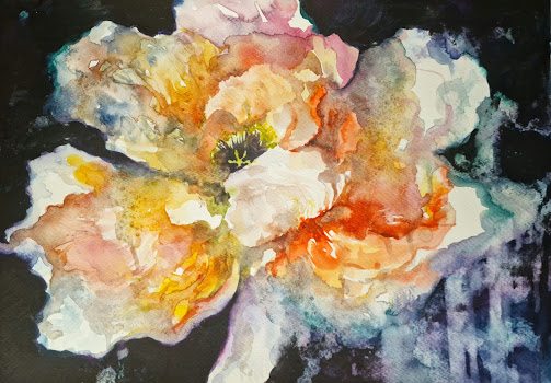 Identity petals 14, painting by Mirela Patras
