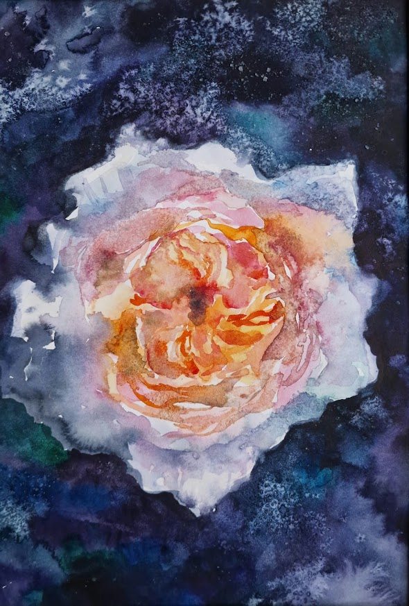 Identity petals 2, painting by Mirela Patras