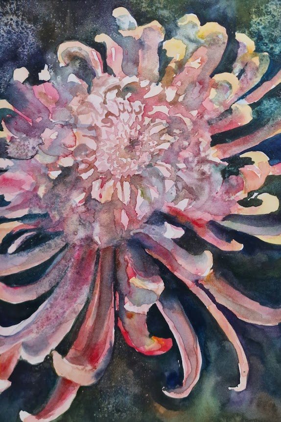Identity petals 5, painting by Mirela Patras