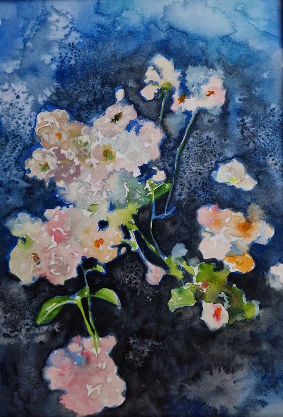 Identity petals 6, painting by Mirela Patras