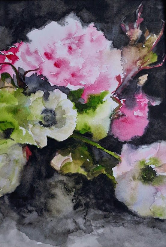 Identity petals 7, painting by Mirela Patras