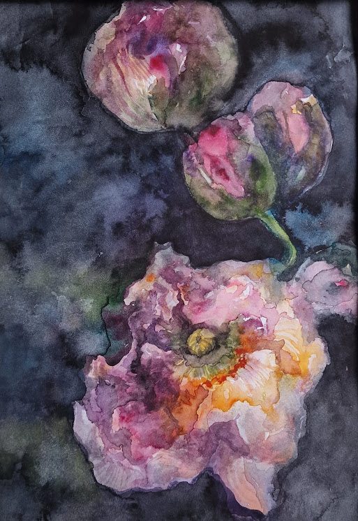 Identity petals 8, painting by Mirela Patras